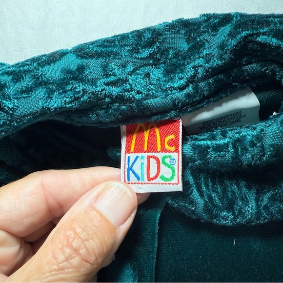 Vintage McKids 2Piece Christmas VELVET GREEN Pants Top Set Size 18 Months Soft - Picture 3 of 6